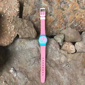 Vintage Swatch Watch Pink Cassata 1987